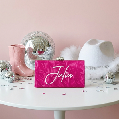 Bridesmaid Marbled Acrylic Clutch