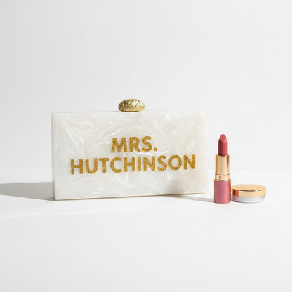 Bridesmaid Marbled Acrylic Clutch