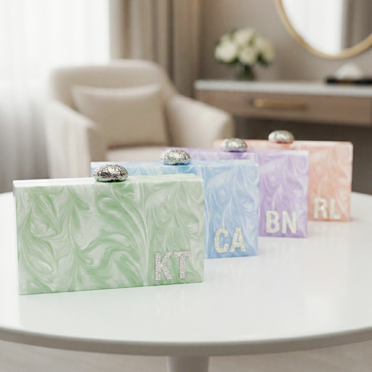 Bridesmaid Marbled Acrylic Clutch