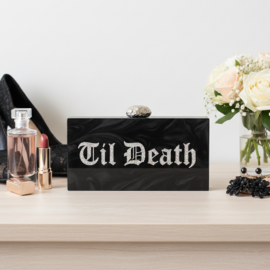 Bridesmaid Marbled Acrylic Clutch