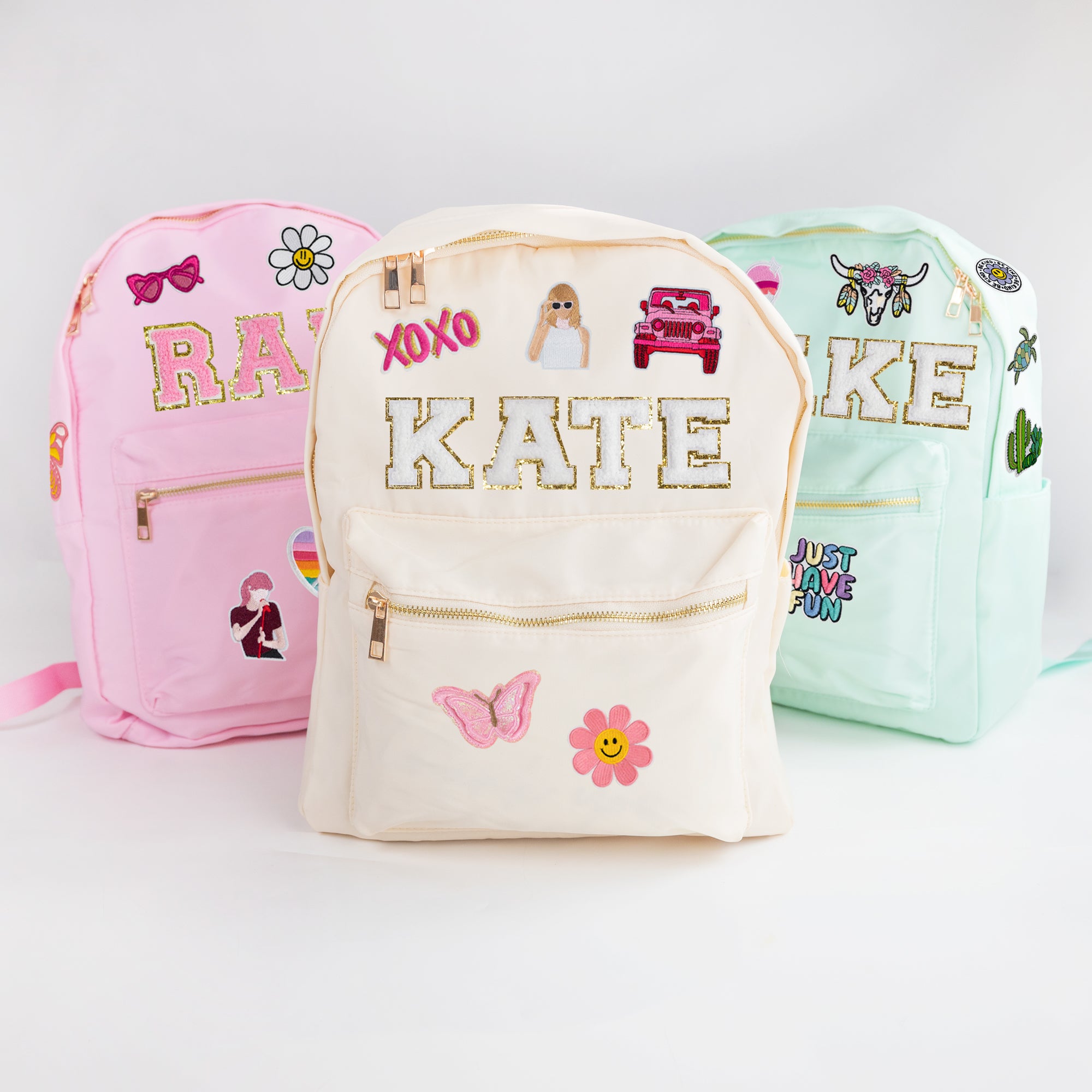 Personalized Kids Backpack with Patches Kid s Backpack Pretty Robes PrettyRobes