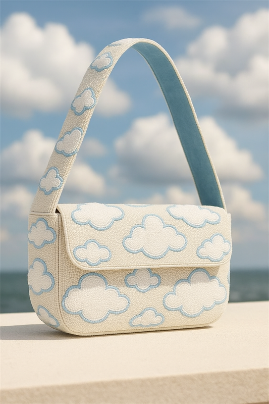 Beaded Cloud Outline Purse