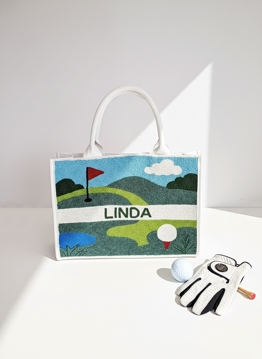 Personalized Beaded Golf Tote