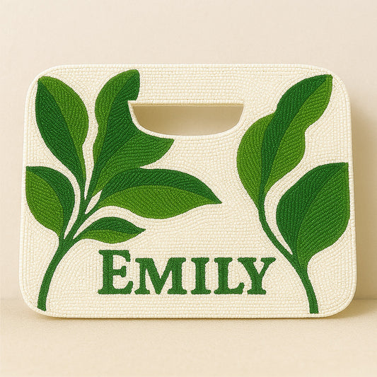 Leaf Handbag - Beaded Design