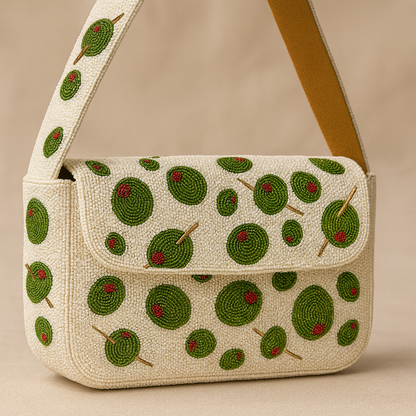 Handcrafted Olive Shoulder Bag