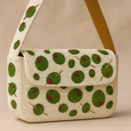 Handcrafted Olive Shoulder Bag