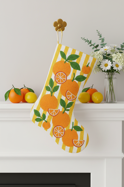 Beaded Lemon Stocking