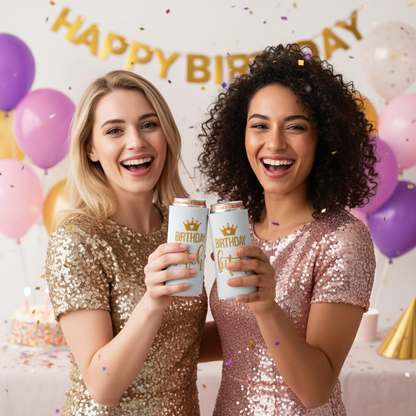Birthday Girl Slim Koozies