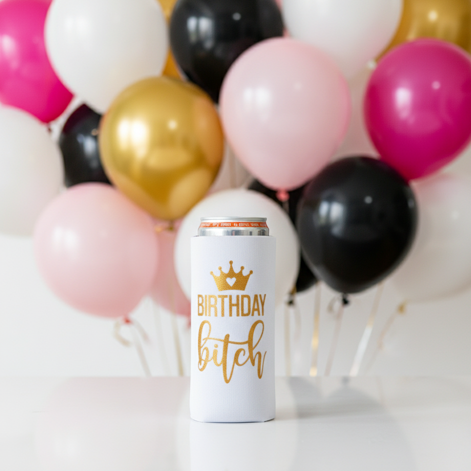 Birthday Girl Slim Koozies