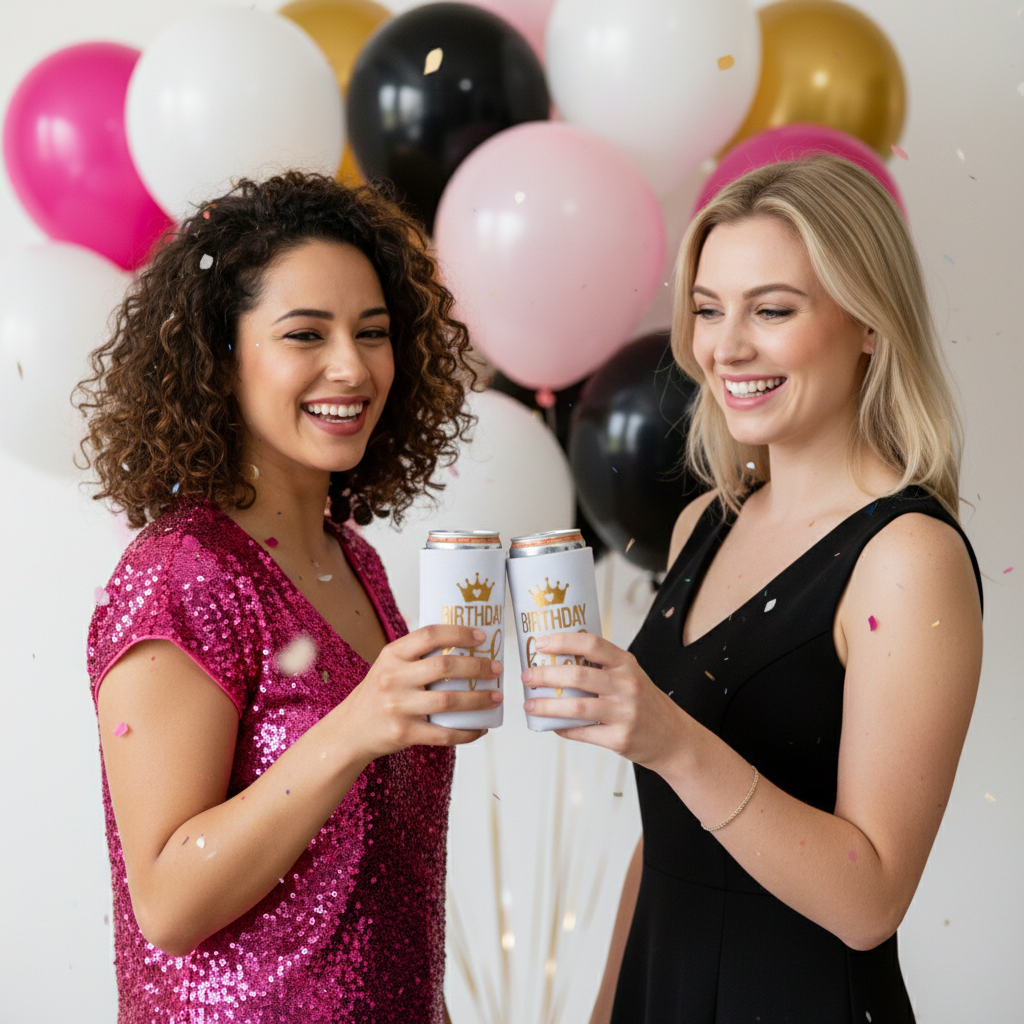 Birthday Girl Slim Koozies