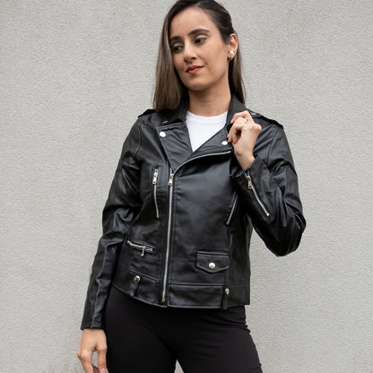 (Faux Leather) Black Until Death Do Us Part Bridal Shower Leather Jacket