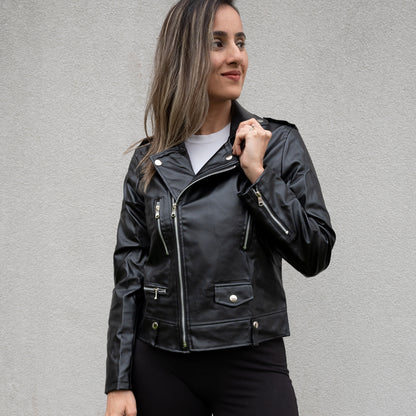 (Faux Leather) Black Till Death Bridal Shower Leather Jacket