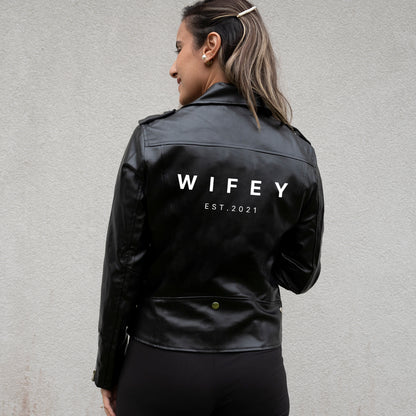 (Faux Leather) Wifey Leather Jacket