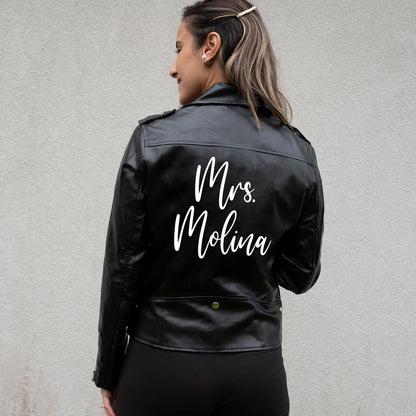 (Faux Leather) Customized Leather Jackets Bridal Gifts