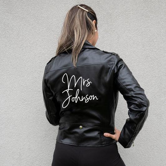 (Faux Leather) Custom Mrs Jacket
