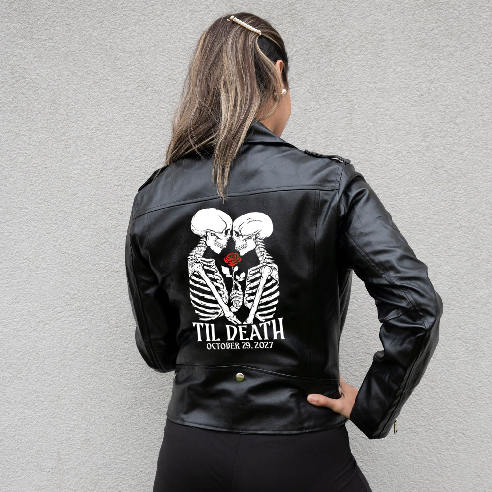 (Faux Leather) Til Death Leather Jacket for Brides