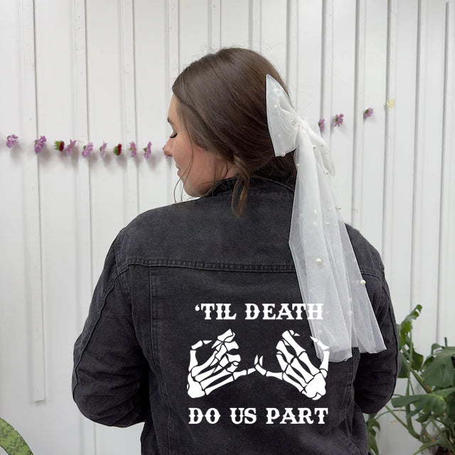 (Black Denim) Black Til Death Do Us Part Jacket