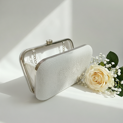 Til Death Beaded Box Clutch for Brides