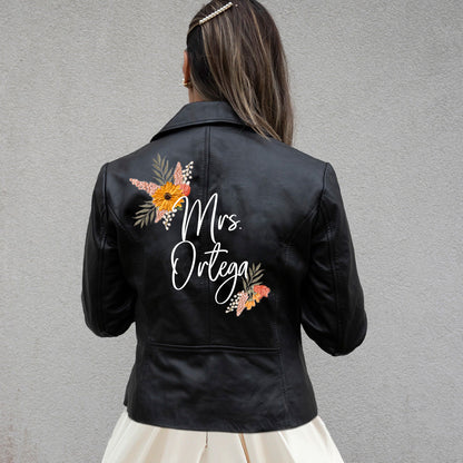 (Real Leather) Custom Mrs Leather Jacket