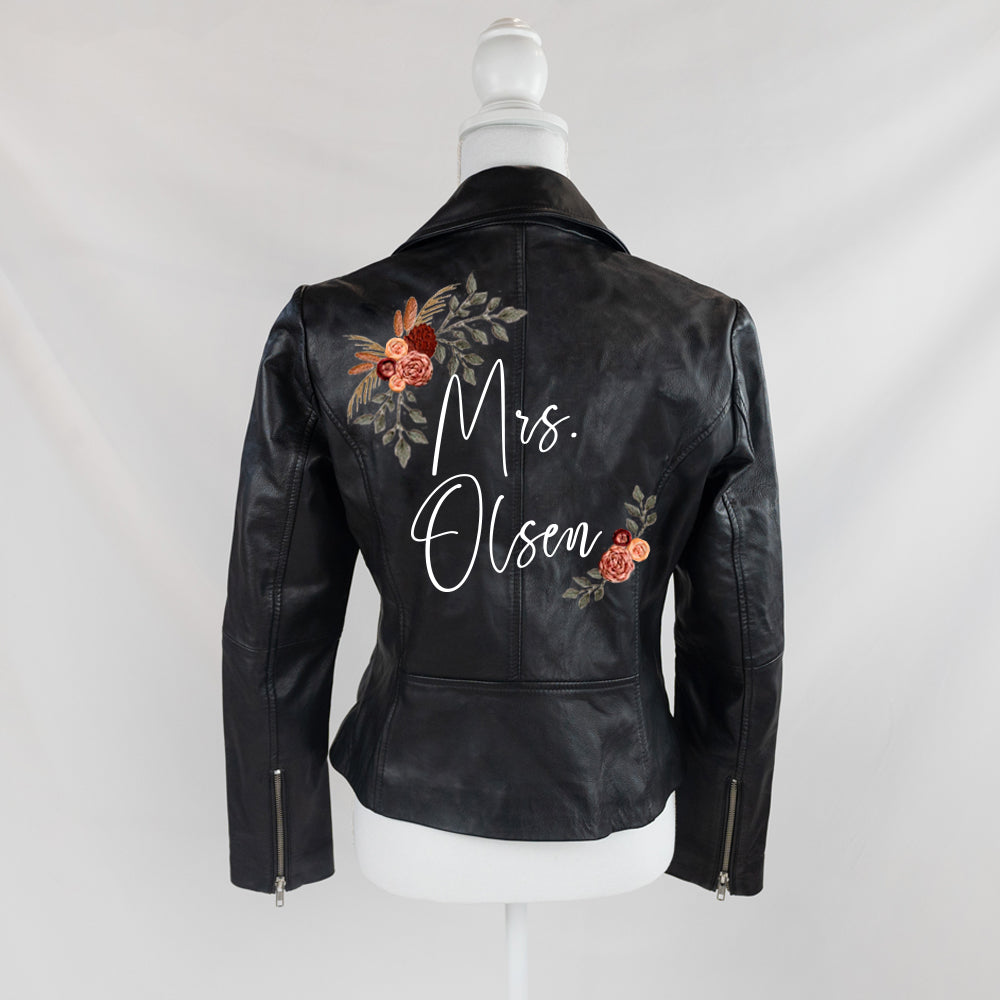 (Real Leather) Custom Mrs Leather Jacket