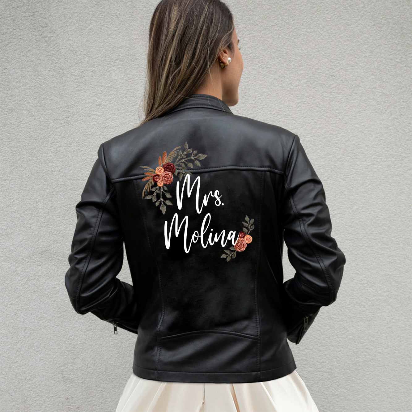 (Real Leather) Custom Mrs Leather Jacket