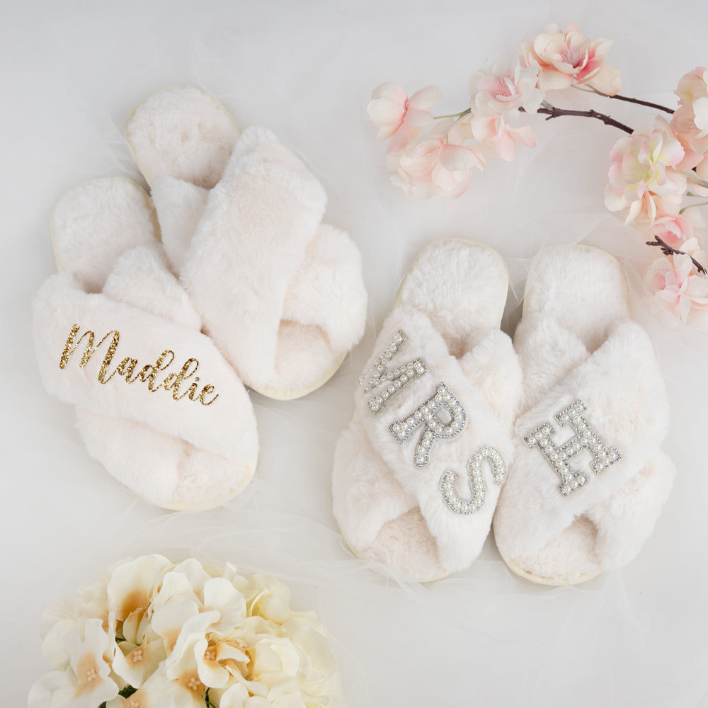 Lace Bridal Slippers