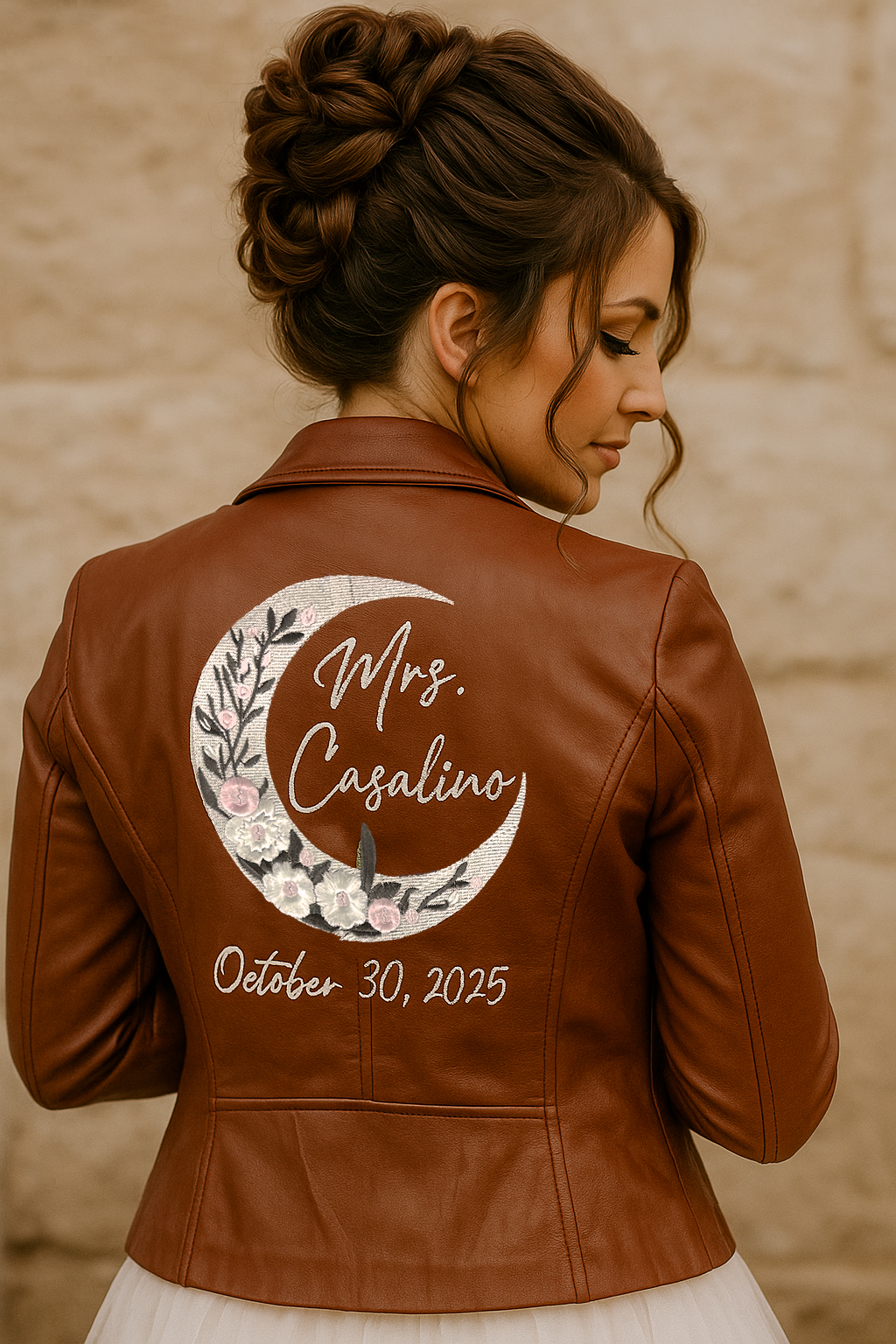 Custom Mrs Surname Leather Jacket