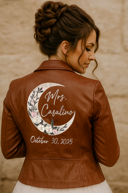 Custom Mrs Surname Leather Jacket
