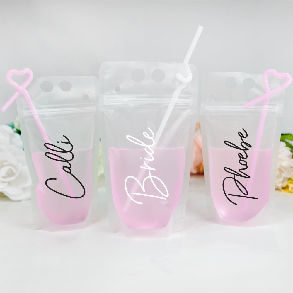 Personalized Bridesmaid Drink Bags