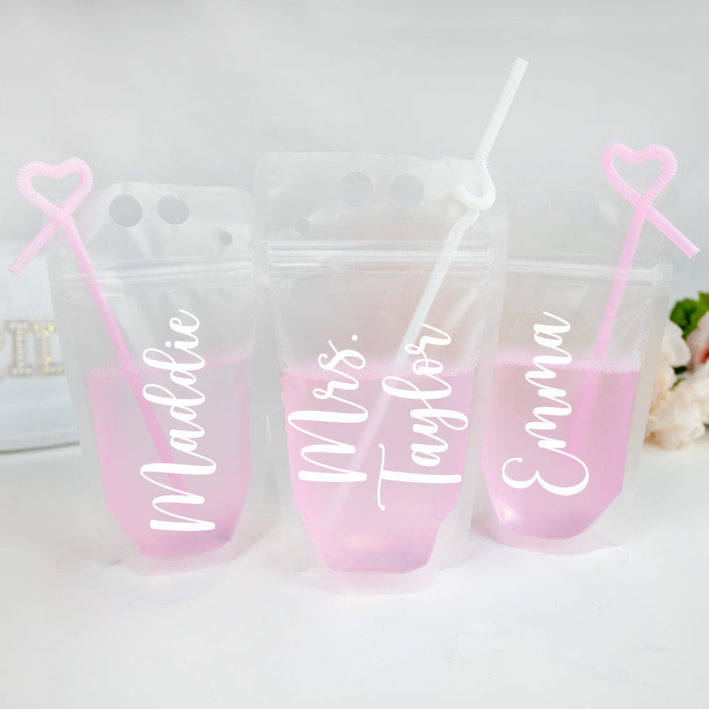 Wedding Party Drink Pouches