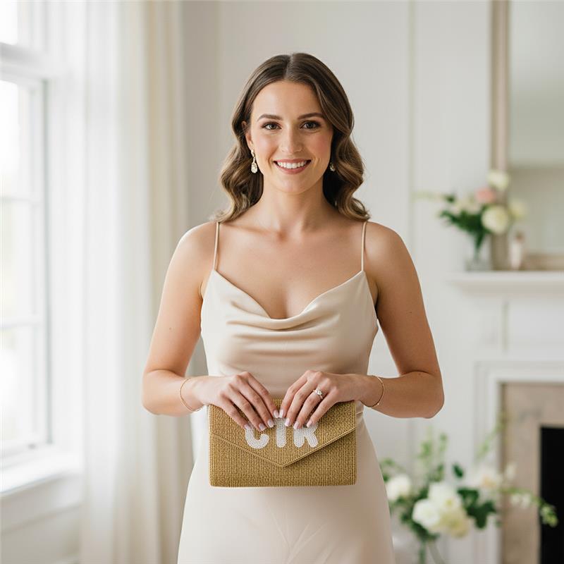 Beaded Mini Envelope Clutch for Bridesmaid - MIENV