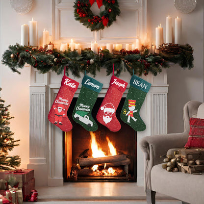 Custom Beaded Christmas Stockings