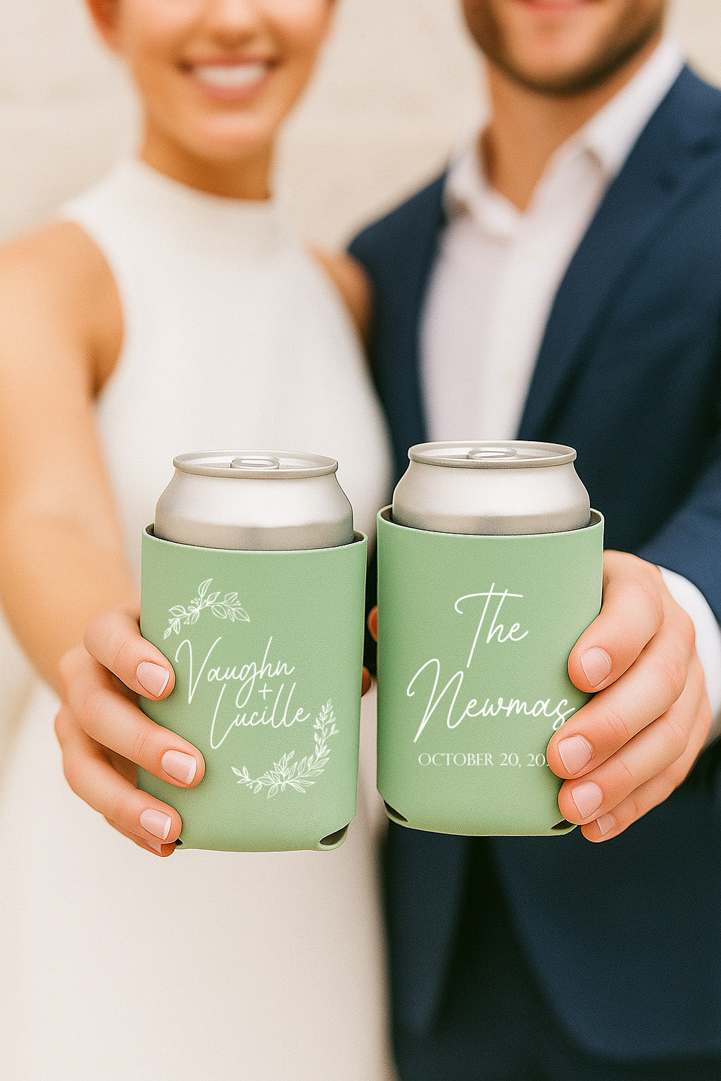 Personalized Wedding Can Coolers (CS 372)