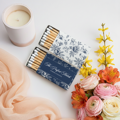 Navy Floral Matchboxes (CS 5)