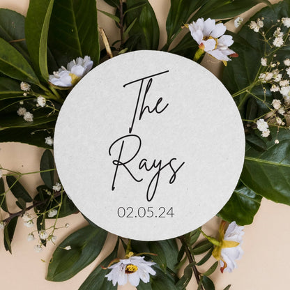 Last Name Minimalist Coasters