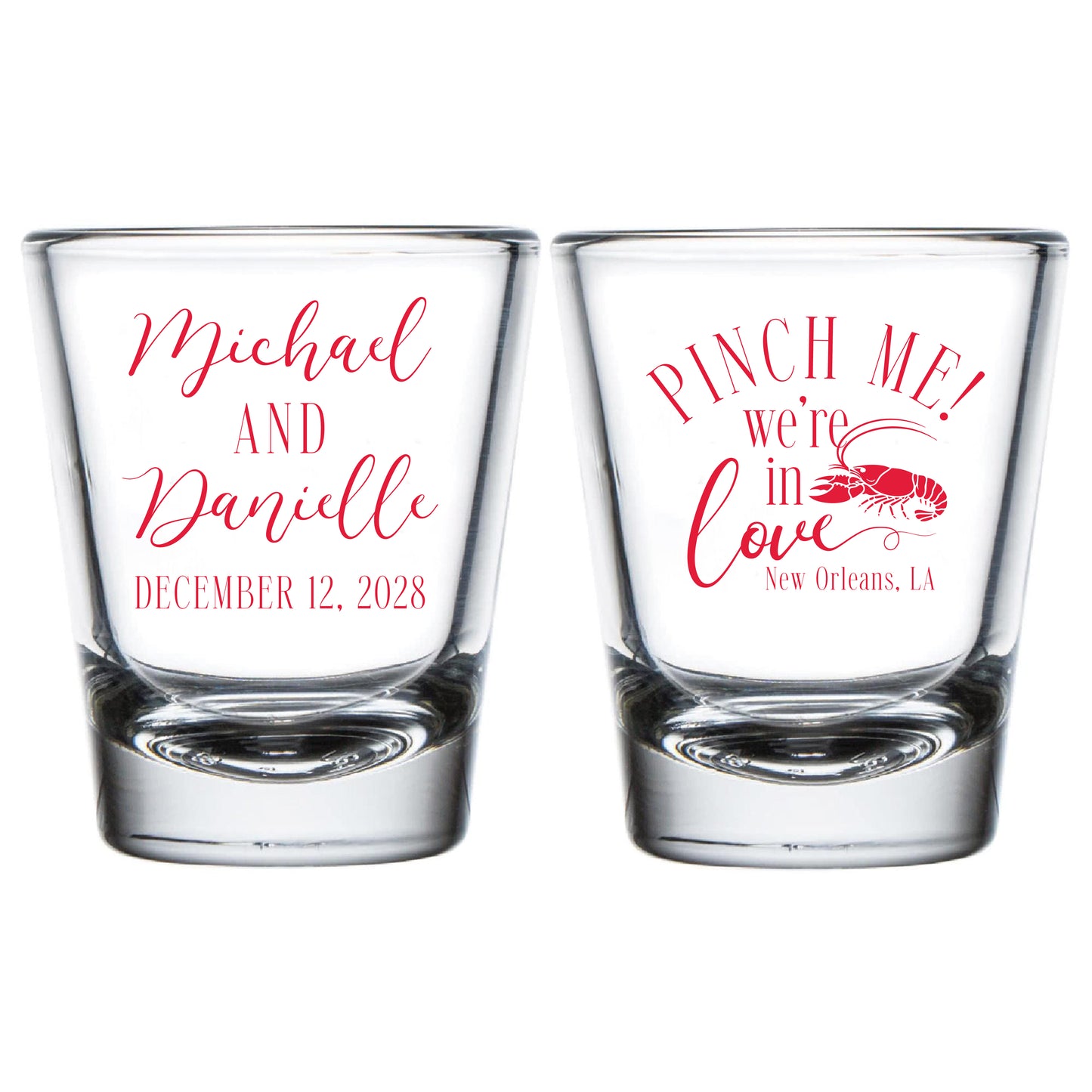 Pinch Me We're In Love Shot Glasses (CS 664)