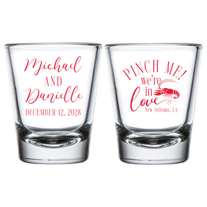 Pinch Me We're In Love Shot Glasses (CS 664)
