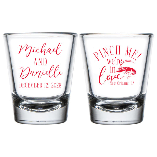 Pinch Me We're In Love Shot Glasses (CS 664)