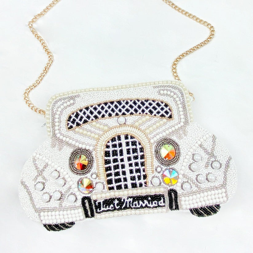 Customized Just Married Clutch
