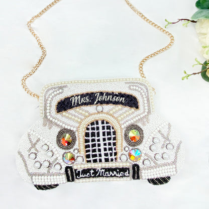 Customized Just Married Clutch