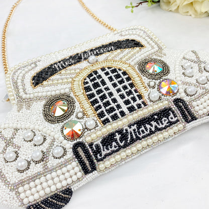 Customized Just Married Clutch