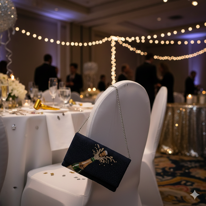 Champagne Pop Beaded Clutch