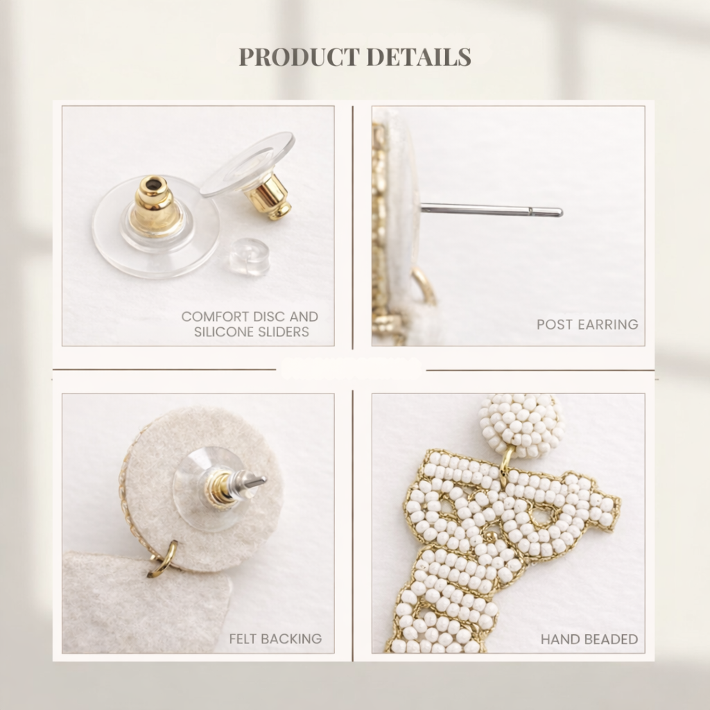 Bachelorette Party Bride Beaded Earrings