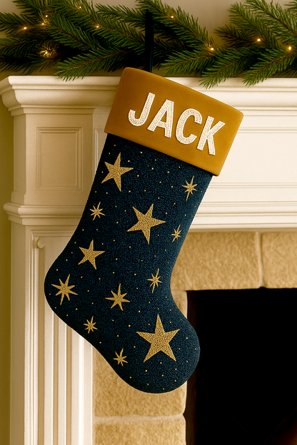 Personalized Beaded Christmas Stocking