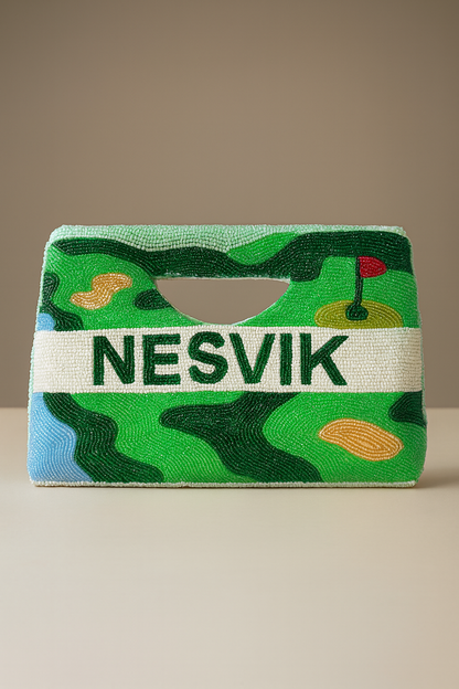 Custom Beaded Golf Clutch