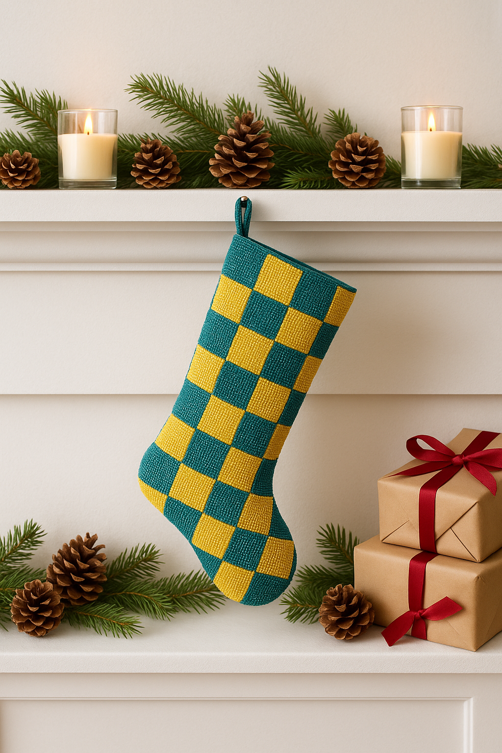 Personalized Beaded Christmas Stocking