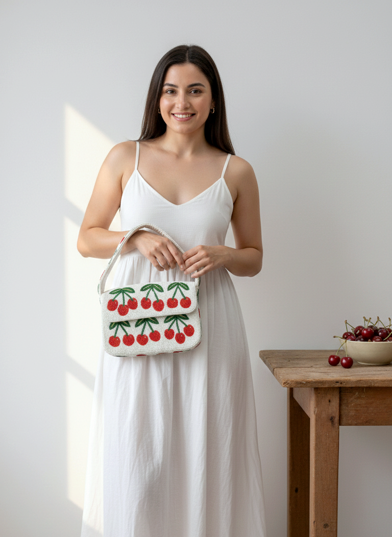 Luxurious Cherry Shoulder Bag