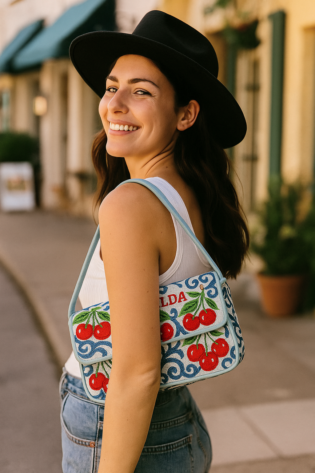 Custom Cherry Shoulder Bag