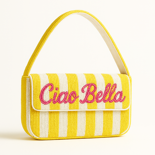 Ciao Bella Beaded Stripe Purse