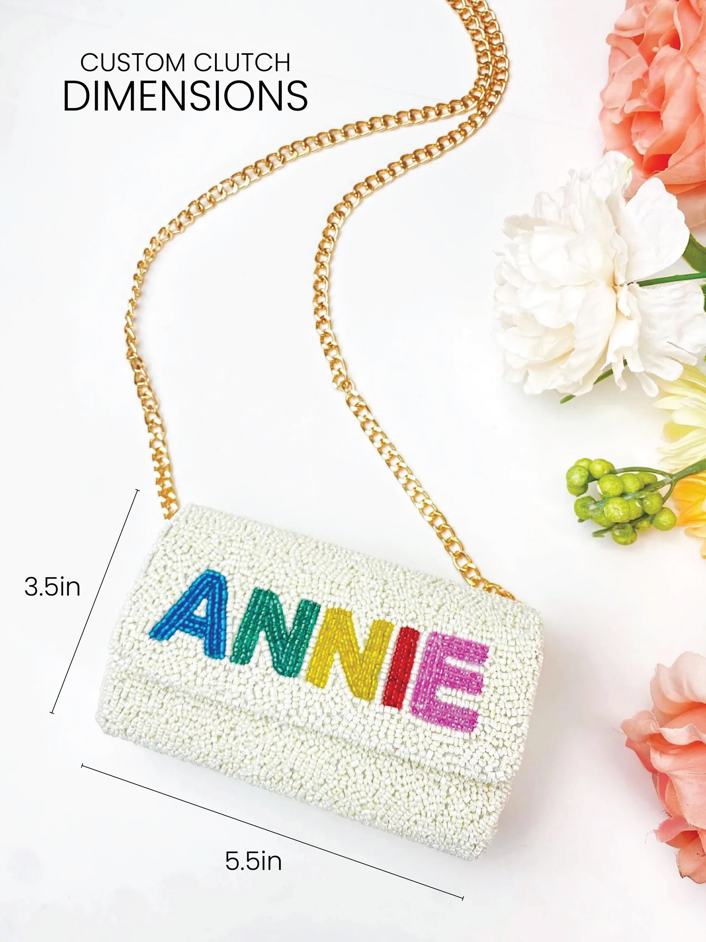 Beaded Mini Barrel Clutch for Flower Girl